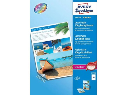 [90077425 127745] Avery Zweckform Fotopapier Colour Laser A4 200 g/m² 100 Stück