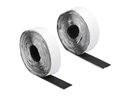 Delock Klettband-Rolle 5m x 25 mm Haft und Flauschband Schwarz