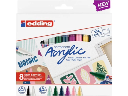 [90077478 1163600] edding Acrylmarker Starter Set 8-teilig