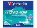 Verbatim DVD-RW 43285 4.7 GB, Jewelcase (5 Stück)