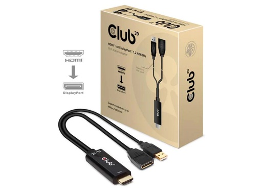 [90077803 1074589] Club 3D Kabel HDMI 2.0 zu DP 1.2 4K60Hz HDMI - DisplayPort, 0.25 m