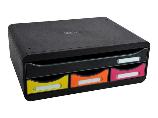 [90077834 1037624] Biella Schubladenbox TOOLBOX-MINI Schwarz/Mehrfarbig, A4+ quer