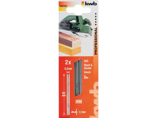 [90077914 493141] kwb Hobelmesser HM 82 mm, 2 Stück