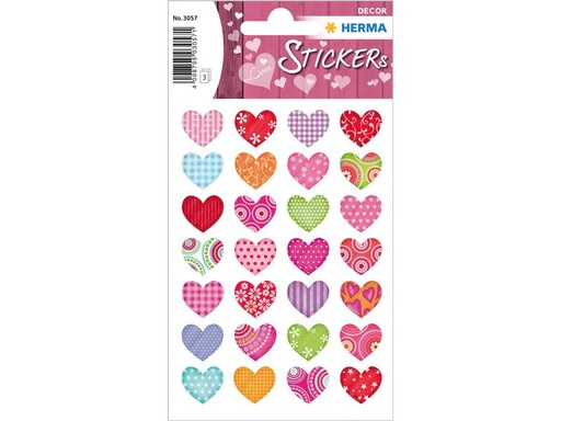 [90077952 1161061] Herma Stickers Motivsticker Bunte Herzen 84 Stück Mehrfarbig