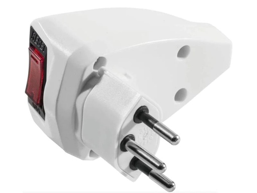 [90007784 452811] STEFFEN Montagestecker T12 mit Wippschalter Weiss