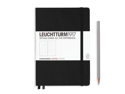[90078275 678463] Leuchtturm Notizbuch Medium A5, Dot, 2-teilig, Schwarz