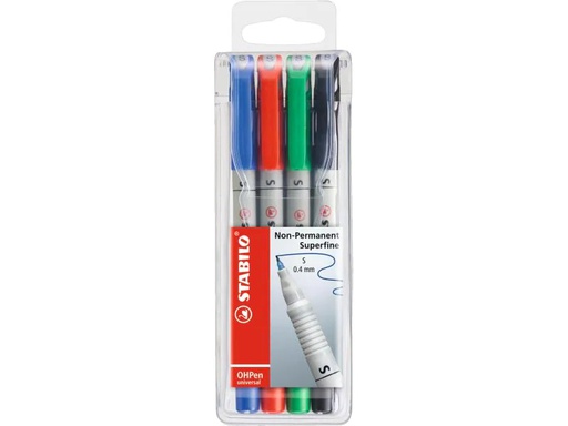 [90078287 1084146] STABILO Folienstift OHPen universal S 4 Stück Mehrfarbig