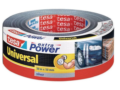 [90078363 339044] tesa Klebeband extra Power Universal 50 mm x 50 m, Silber