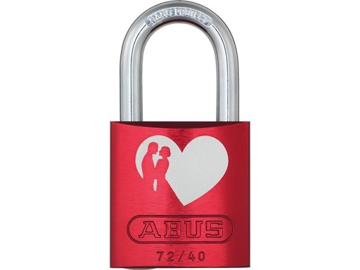 [90078364 1169264] Abus Vorhängeschloss 72/40 LoveLock 6 Herz mit Pärchen Rot