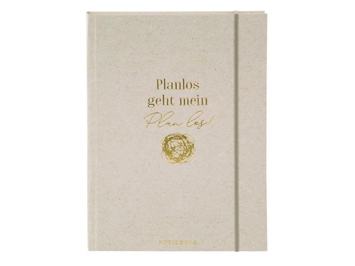 [90078399 1198452] Goldbuch Notizbuch Planlos geht mein Plan los A5, Dot, Grau