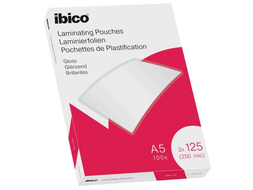 [90078524 992928] Ibico Laminierfolie A5, 125 µm, 100 Stück, Glänzend