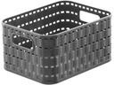 Rotho Aufbewahrungskorb Country 18.3 x 13.7 x 9.8 cm, Anthrazit