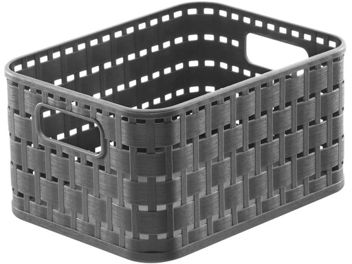 [90007857 1125223] Rotho Aufbewahrungskorb Country 18.3 x 13.7 x 9.8 cm, Anthrazit