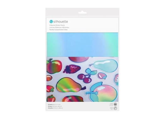 [90078888 961465] Silhouette Stickerpapier irisierend Blau/Hellblau/Lila