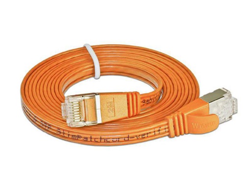 [90079082 314785] SLIM Slimpatchkabel RJ-45 - RJ-45, Cat 6, STP, 1 m, Orange