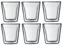 Bodum Thermobecher Canteen 100 ml, 6 Stück, Transparent