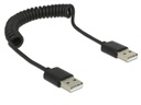 Delock USB 2.0-Spiralkabel  USB A - USB A 0.6 m