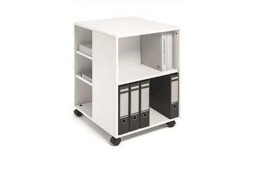 [90079194 1141247] DURABLE Multifunktionswagen 74/59 3-seitig offen, 6 Böden, Weiss