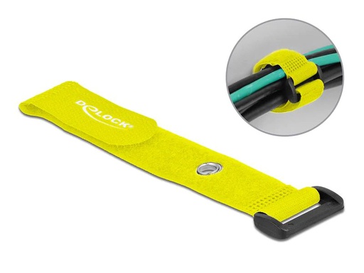 [90079441 1214450] Delock Klettkabelbinder Gelb 190 mm x 25 mm 5 Stück