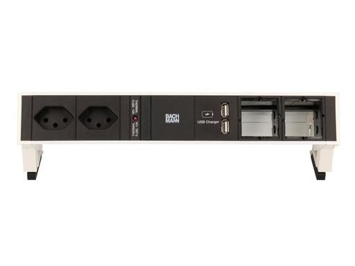 [90079585 953925] Bachmann Tischsteckdosenleiste DESK 2  2x T13, 1x USB,  2x ABD