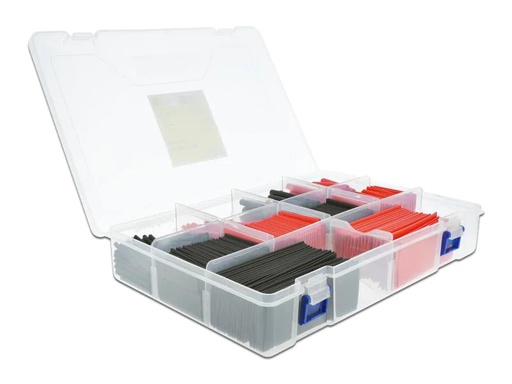 [90079666 1048375] Delock Schrumpfschlauch 520-Set Sortimentskoffer rot/schwarz