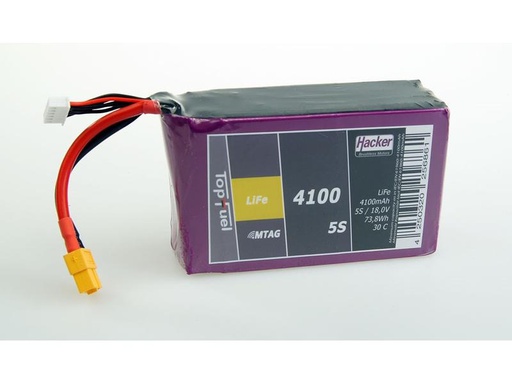 [90079816 1017084] Hacker RC-Akku LiFe 4100 mAh 16.5 V 30C TopFuel MTAG