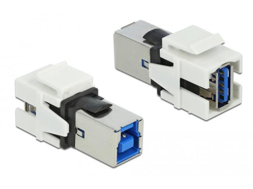 [90079941 1009498] Delock Keystone-Modul USB 3.0, A – B, (f-f) Weiss