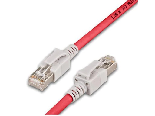 [90079966 293477] Wirewin Patchkabel RJ-45 - RJ-45, Cat 6A, S/FTP, 1 m, Rot