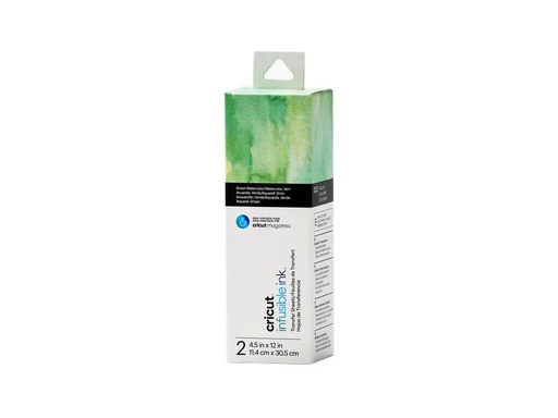 [90080063 1186394] Cricut Aufbügelfolie Joy Infusible Ink 2 Stück, Grün gemustert
