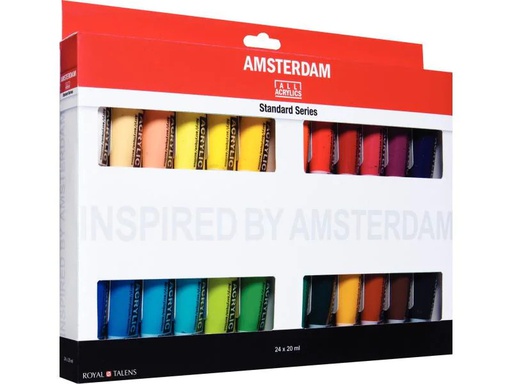 [90080102 995830] Amsterdam Acrylfarbe Standard Serie Introset 3, 24 x 20 ml