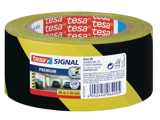 [90007998 188768] tesa Absperrband Signal 66 mx 50 mm Schwarz/Gelb