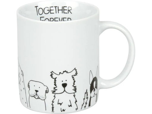 [90008007 1079871] Könitz Universaltasse Funny Dogs 300 ml, 1 Stück, Weiss