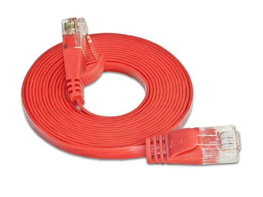 [90080286 413868] SLIM Slimpatchkabel RJ-45 - RJ-45, Cat 6, UTP, 0.15 m, Rot