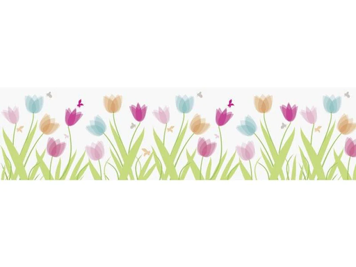 [90080323 701374] Heyda Fensterbild  Tulpen 1 Stück, Mehrfarbig
