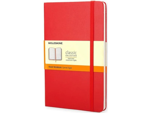 [90080337 1079126] Moleskine Notizbuch Classic A5 Liniert, Rot, 240 Seiten