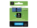 DYMO Beschriftungsband D1 Schwarz auf Blau