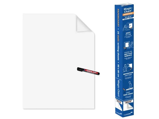 [90080486 967885] Legamaster Magic-Chart Paperchart Folie selbsthaftend 60 x 80 cm