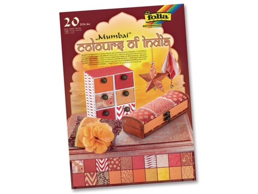[90008029 599704] Folia Motivblock India Mumbai Farbig assortiert