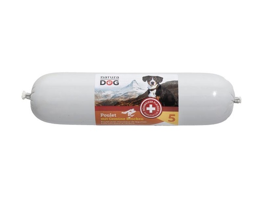 [90080565 566850] naturaDog Nassfutter Poulet mit Gemüse Brocken, 400 g
