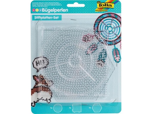 [90080597 1094704] Folia Bügelperlen Platten Stiftplatten-Set Weiss