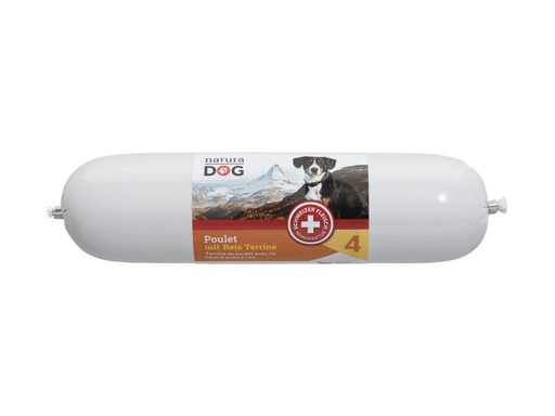 [90080630 566849] naturaDog Nassfutter Poulet mit Reis Terrine, 400 g