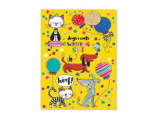 [90080854 1189593] Rachel Ellen Briefpapierset Hunde u. Katzen