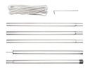 Perel Stangensatz 2.5 m, mit Spannleinen,