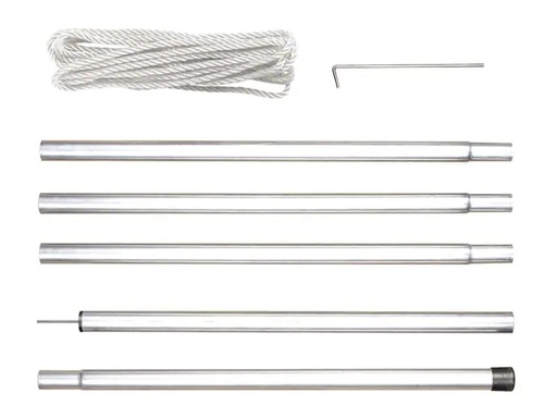 [90080871 403541] Perel Stangensatz 2.5 m, mit Spannleinen,