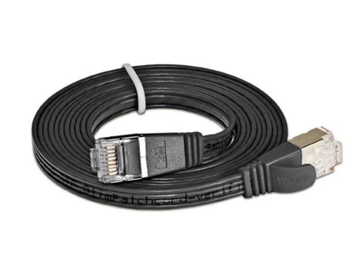 [90080883 314810] SLIM Slimpatchkabel RJ-45 - RJ-45, Cat 6, STP, 0.25 m, Schwarz
