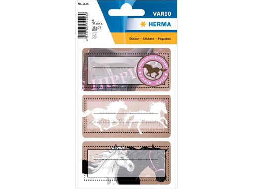 [90080889 1059333] Herma Stickers Schuletiketten Pferde