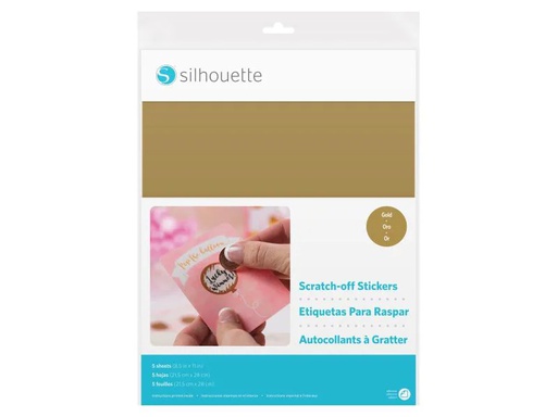 [90080964 471807] Silhouette Stickerpapier zum Aufkratzen gold