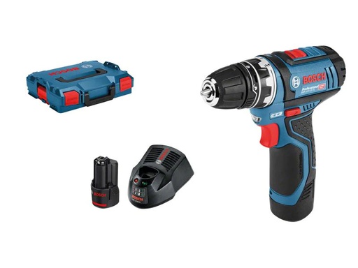 [90008090 603716] Bosch Professional Akku-Bohrschrauber GSR 12 V-15 FC Kit 2x 2.0 Ah