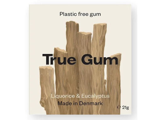 [90081175 1129900] True Gum Kaugummi Lakritze &amp; Eukalyptus 21 g