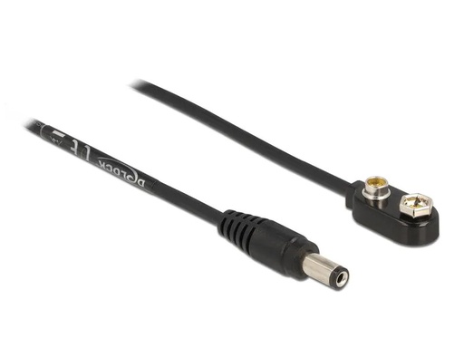 [90081187 1182268] Delock Anschlusskabel 9V Batterieclip DC 5.5 x 2.1 mm 1 Stück